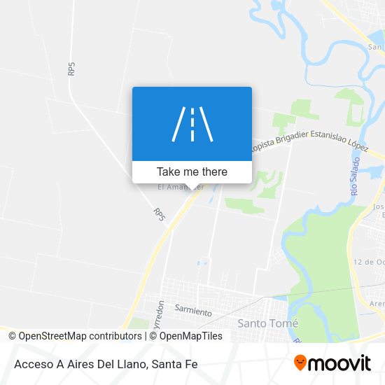 Acceso A Aires Del Llano map