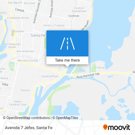Avenida 7 Jefes map