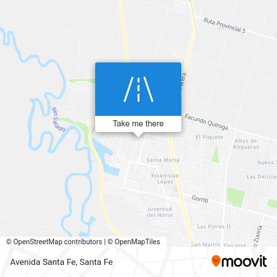 Avenida Santa Fe map
