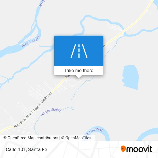 Calle 101 map