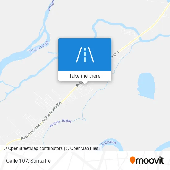 Calle 107 map