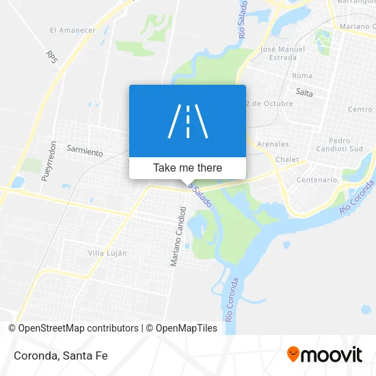 Coronda map