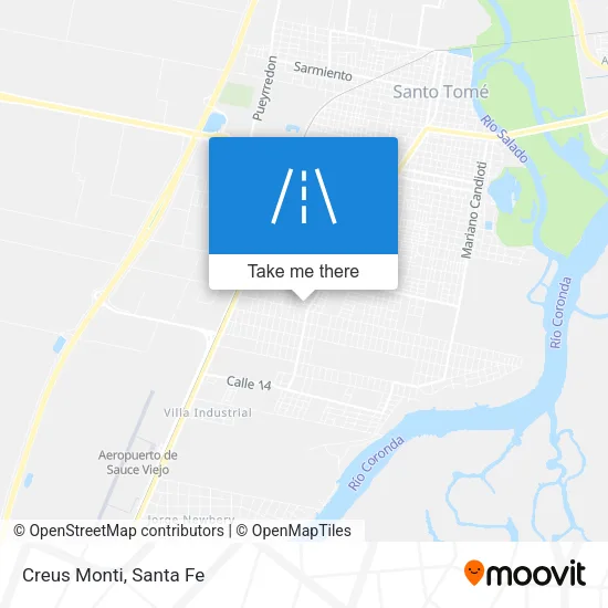 Creus Monti map