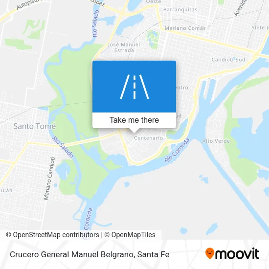 Crucero General Manuel Belgrano map