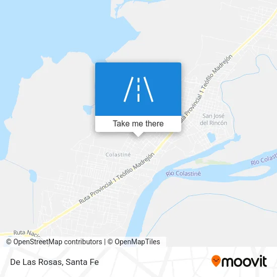 De Las Rosas map