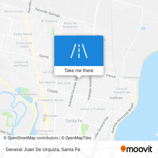 General Juan De Urquiza map