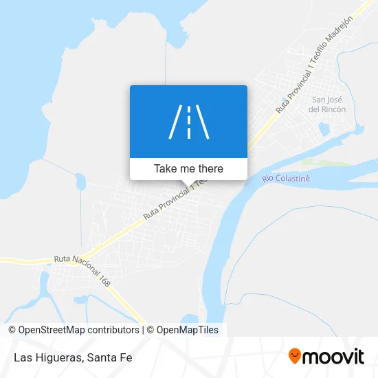 Las Higueras map