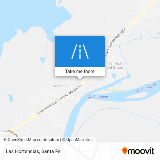 Las Hortencias map