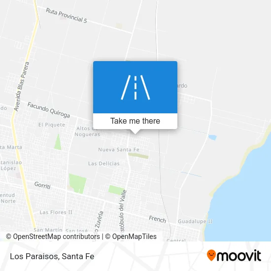 Los Paraisos map