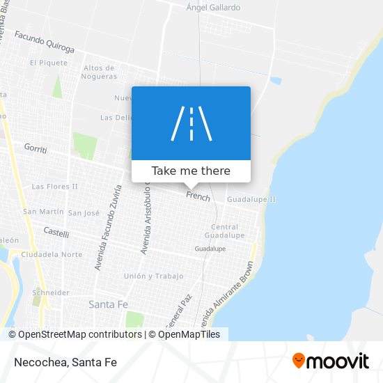 Necochea map