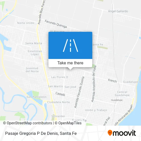 Pasaje Gregoria P De Denis map
