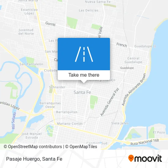 Pasaje Huergo map