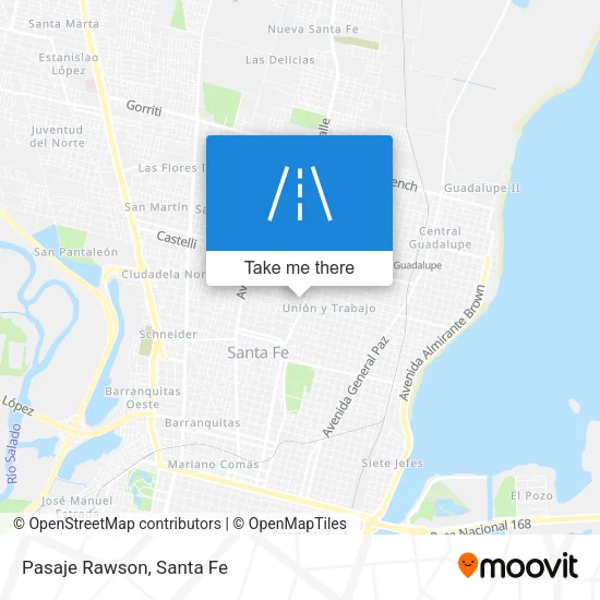 Pasaje Rawson map
