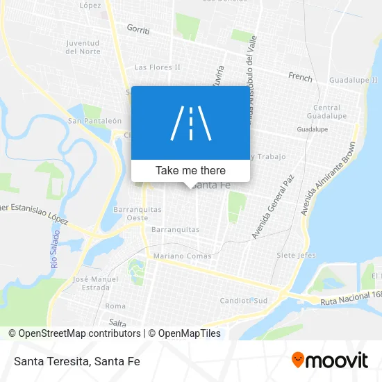 Santa Teresita map