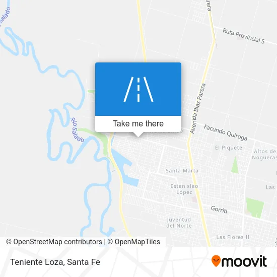 Teniente Loza map