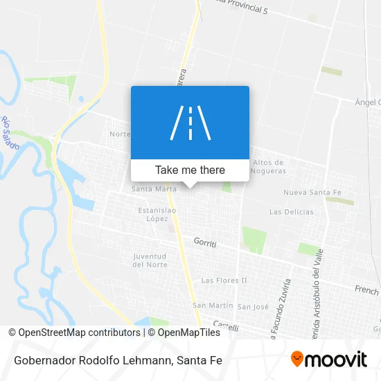Gobernador Rodolfo Lehmann map