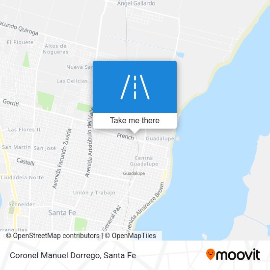Coronel Manuel Dorrego map
