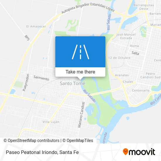 Paseo Peatonal Iriondo map