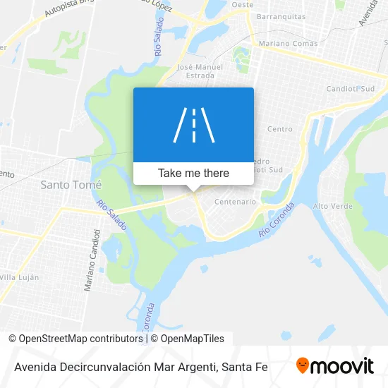 Avenida Decircunvalación Mar Argenti map
