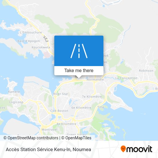 Accès Station Sérvice Kenu-In map