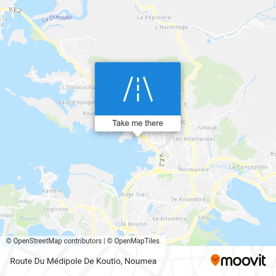 Route Du Médipole De Koutio map