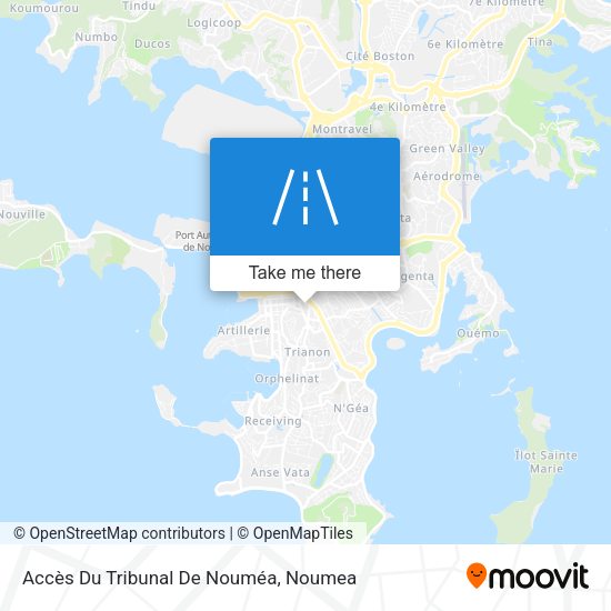 Accès Du Tribunal De Nouméa map