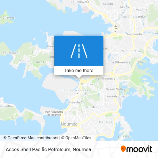 Accès Shell Pacific Petroleum map