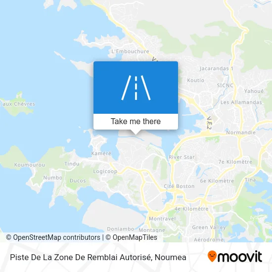 Piste De La Zone De Remblai Autorisé map