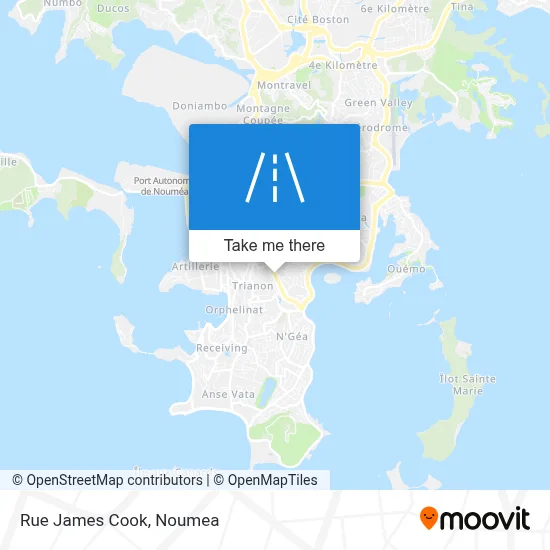 Rue James Cook map