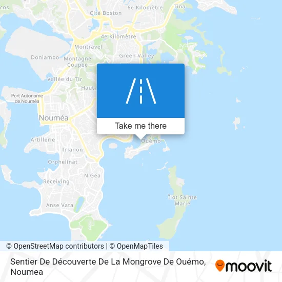Sentier De Découverte De La Mongrove De Ouémo map