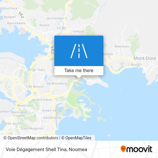 Voie Dégagement Shell Tina map