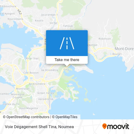 Voie Dégagement Shell Tina map