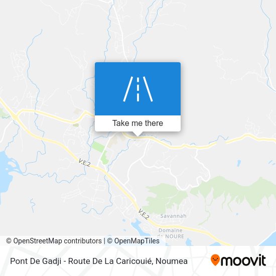 Pont De Gadji - Route De La Caricouié map