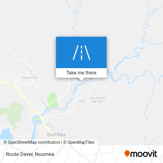 Route Daver map