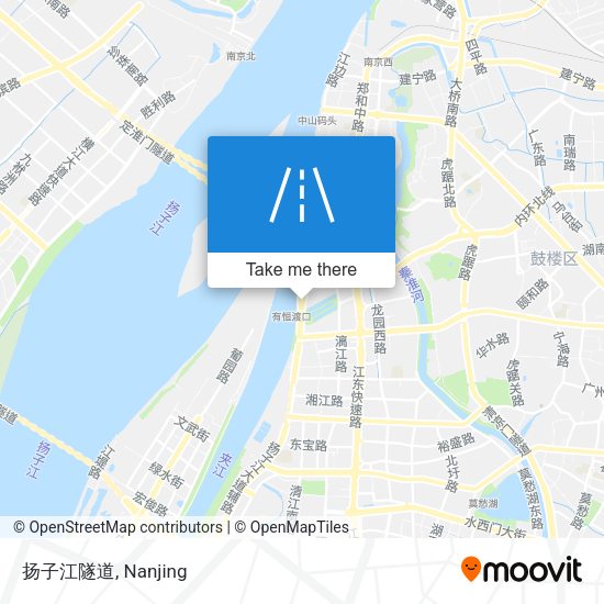 扬子江隧道 map