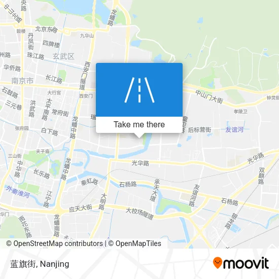 蓝旗街 map