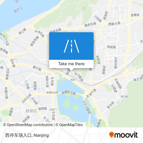 西停车场入口 map