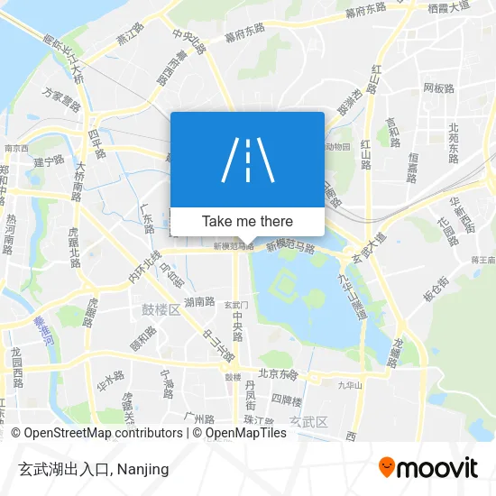 玄武湖出入口 map