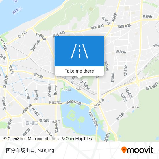 西停车场出口 map