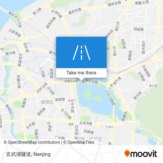 玄武湖隧道 map
