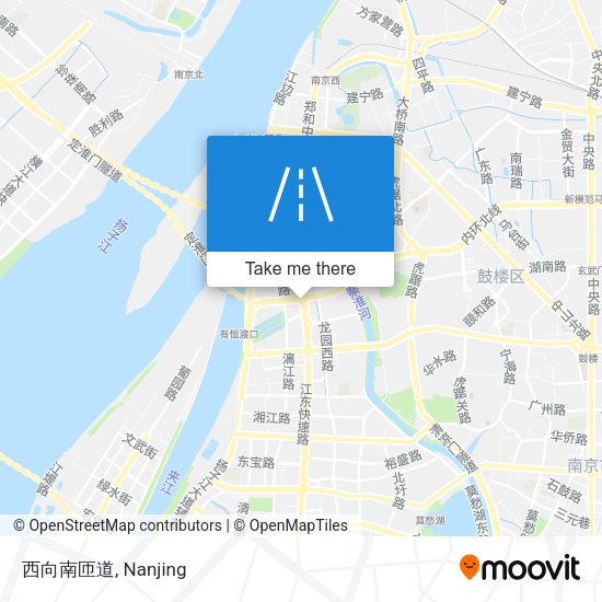 西向南匝道 map