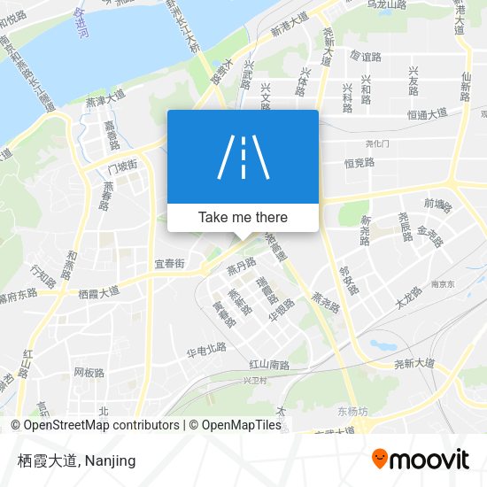 栖霞大道 map