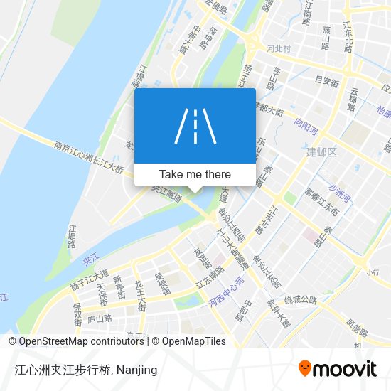 江心洲夹江步行桥 map