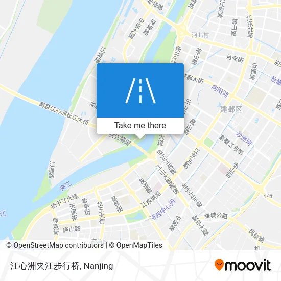 江心洲夹江步行桥 map