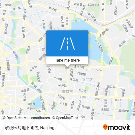 鼓楼医院地下通道 map