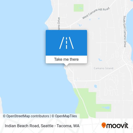 Indian Beach Road map