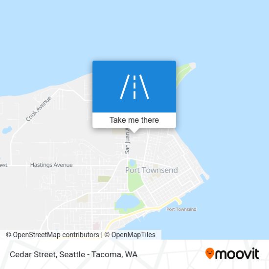 Cedar Street map