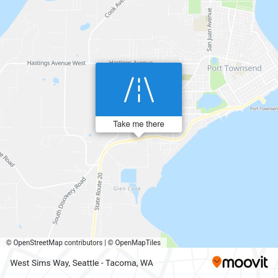 West Sims Way map