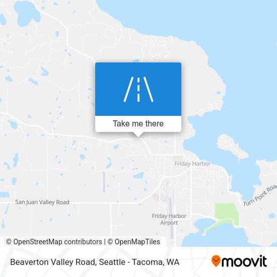 Beaverton Valley Road map