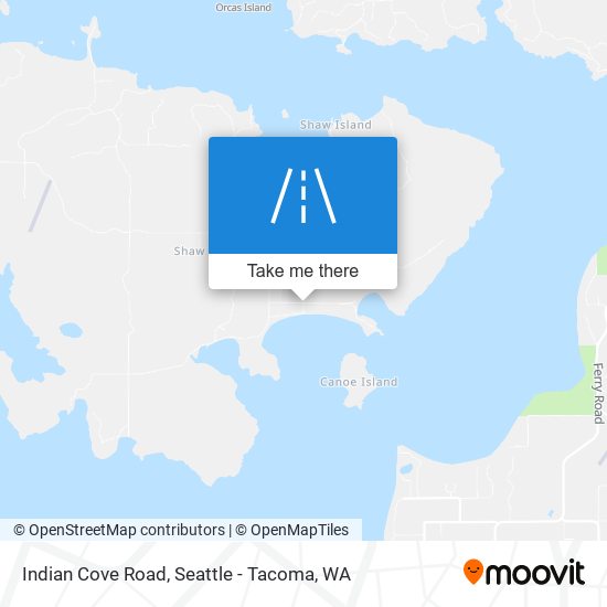 Indian Cove Road map